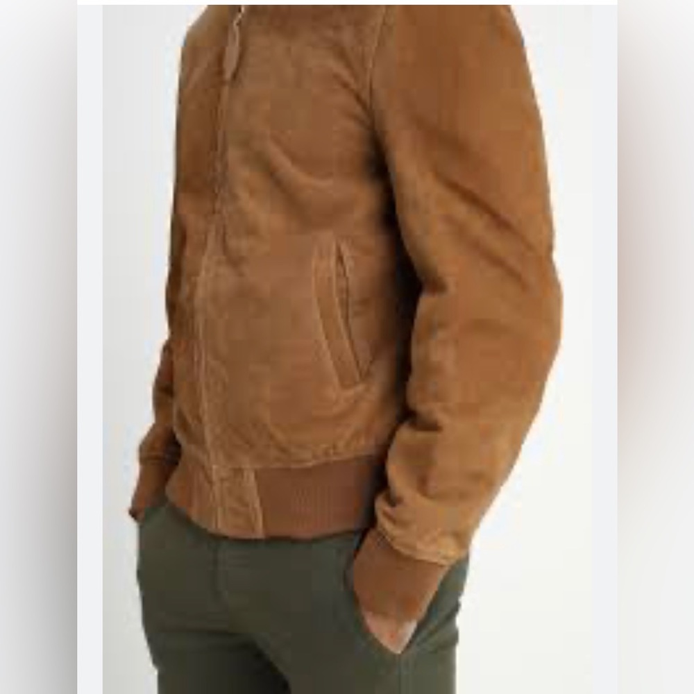 WATERSHED William Barry Genuine Leather Suede Bomber Jacket Size M